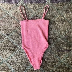 Hunza G. one piece in bubblegum pink